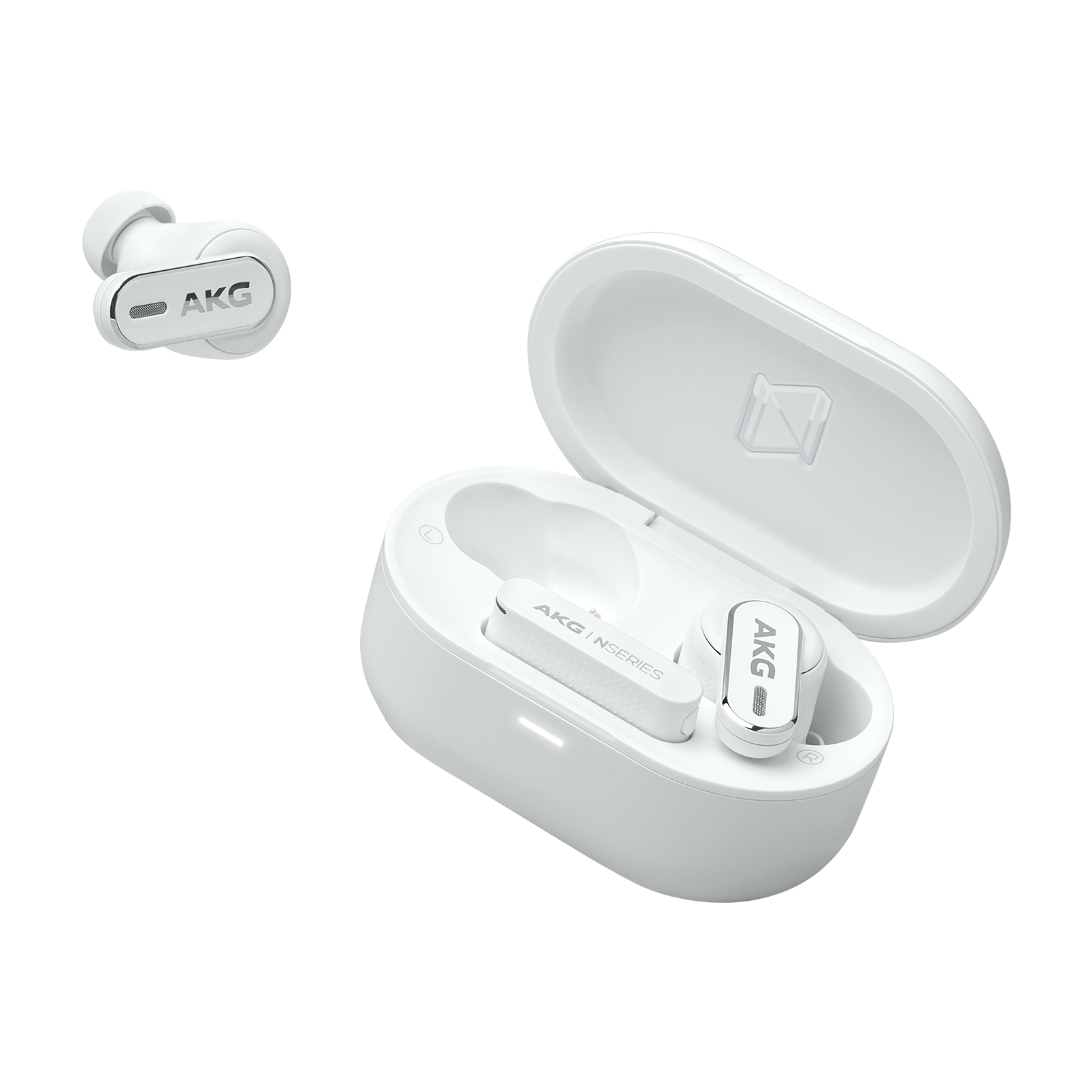AKG N5 Hybrid - White - True wireless noise cancelling earbuds - Front